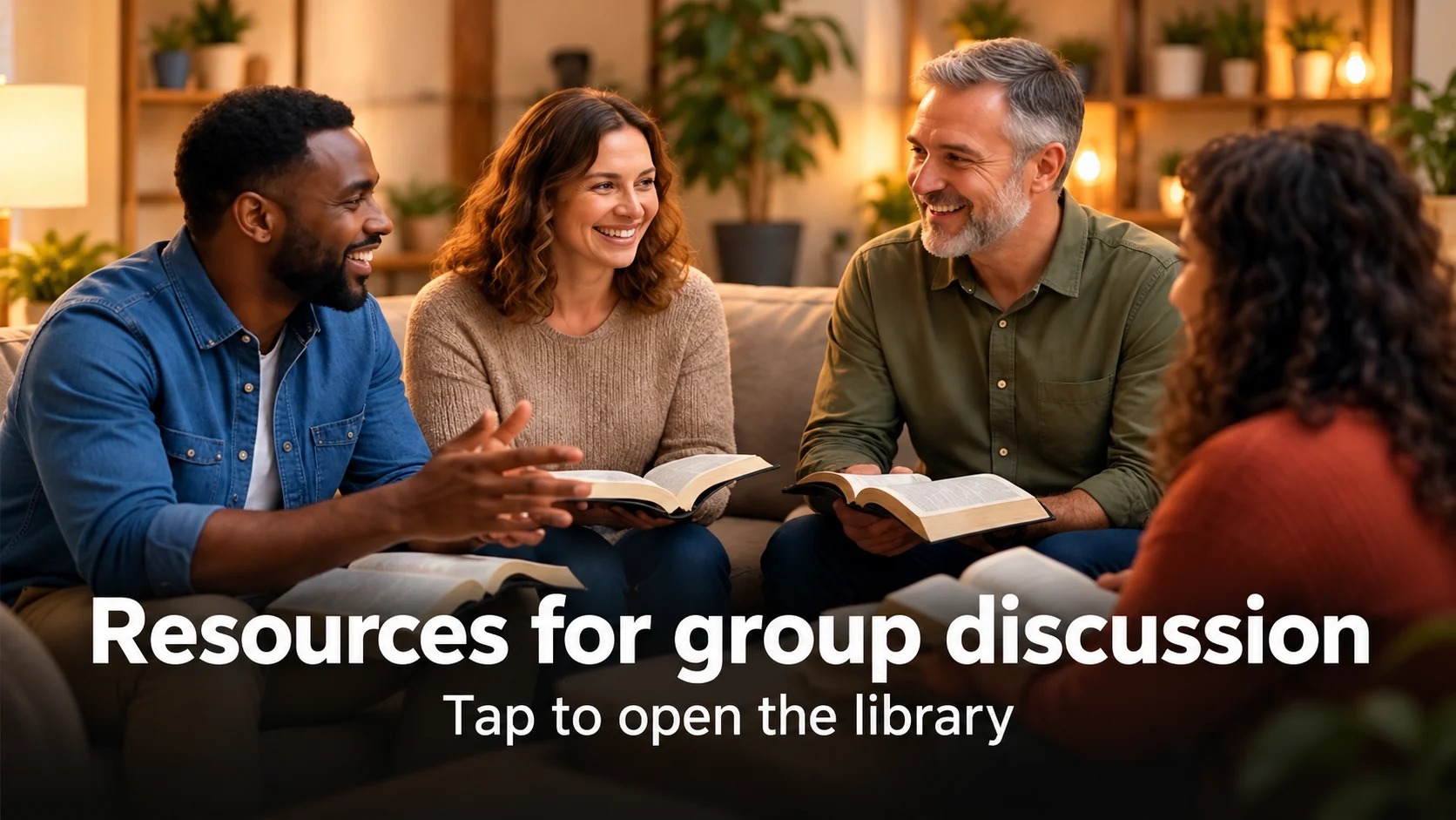 Resources for group discussion. Tap to open the library.
